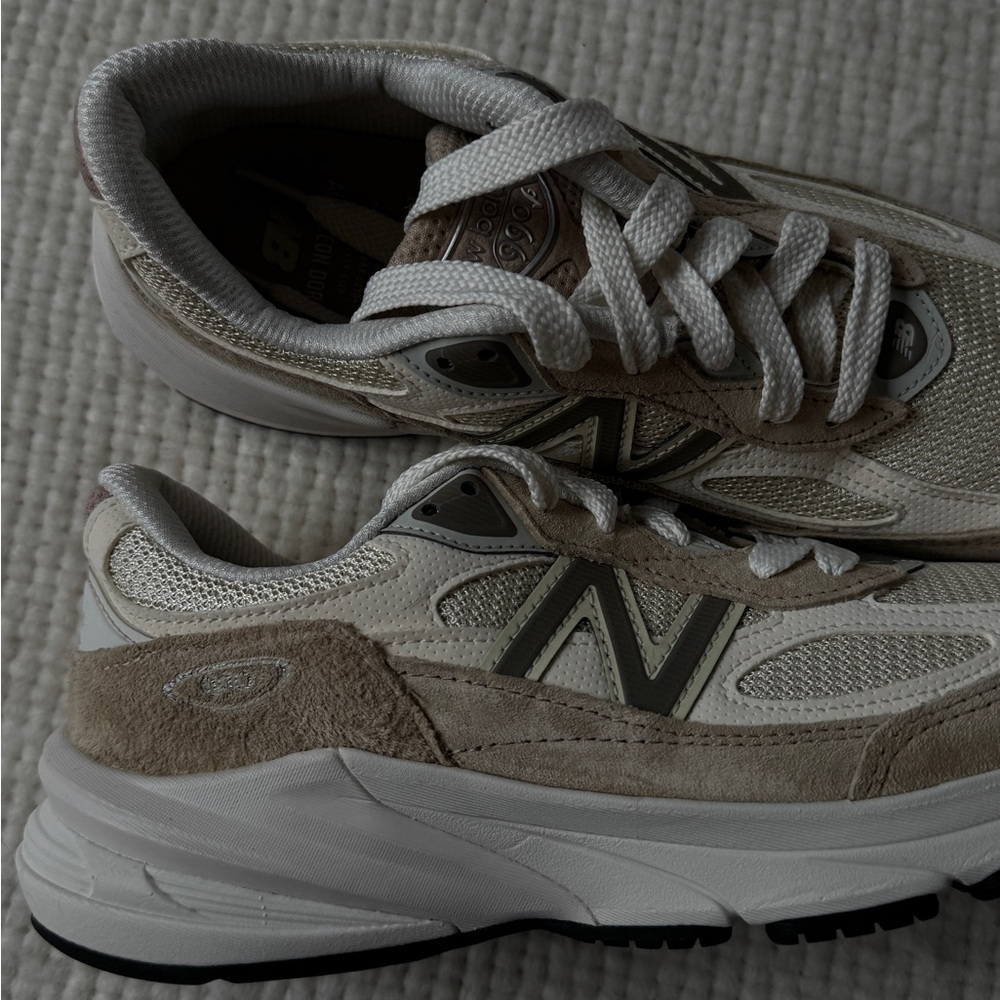 Aime Leon Dore x New Balance Cream and Tan Sneakers